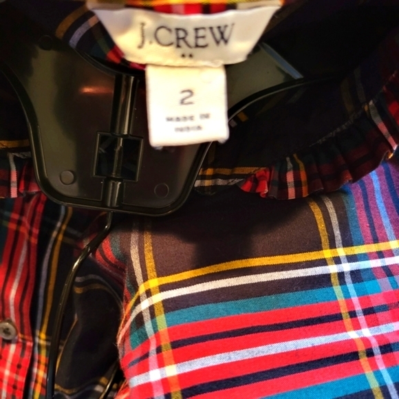 J.CREW  RUFFLENECK MINI SHIRTDRESS SZ2 - Picture 7 of 8